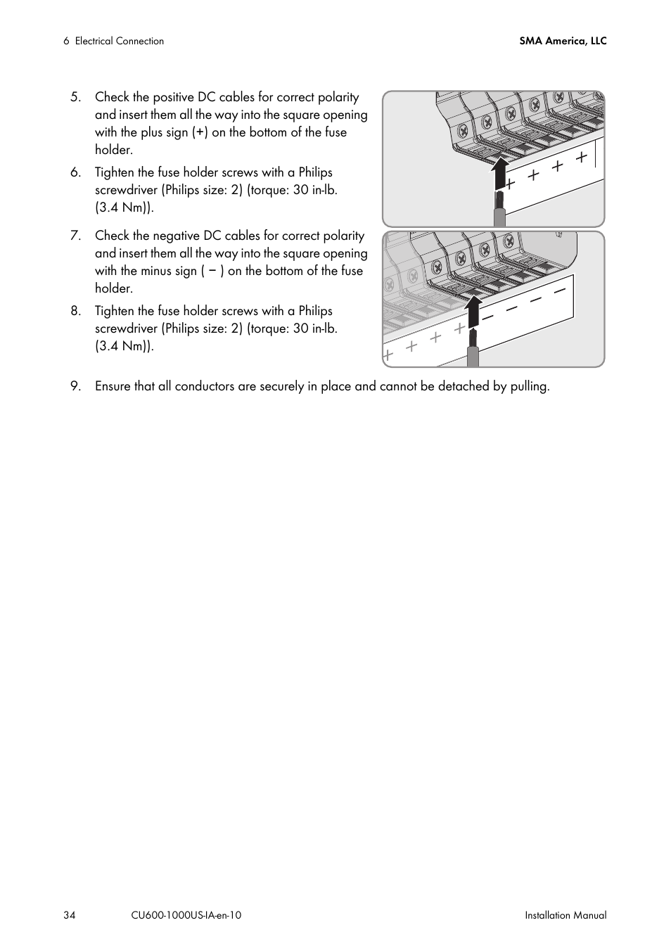 SMA 600-US User Manual | Page 34 / 52