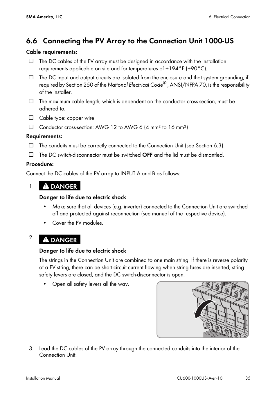 SMA 600-US User Manual | Page 35 / 52