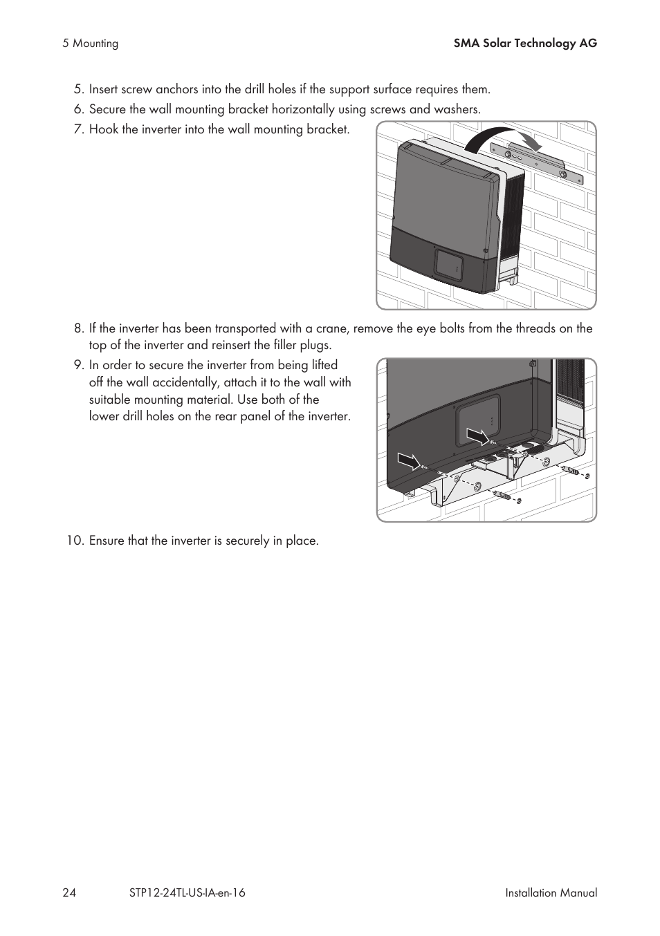SMA STP 12000TL-US User Manual | Page 24 / 78