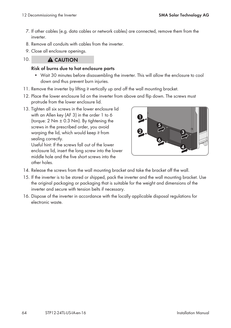 SMA STP 12000TL-US User Manual | Page 64 / 78