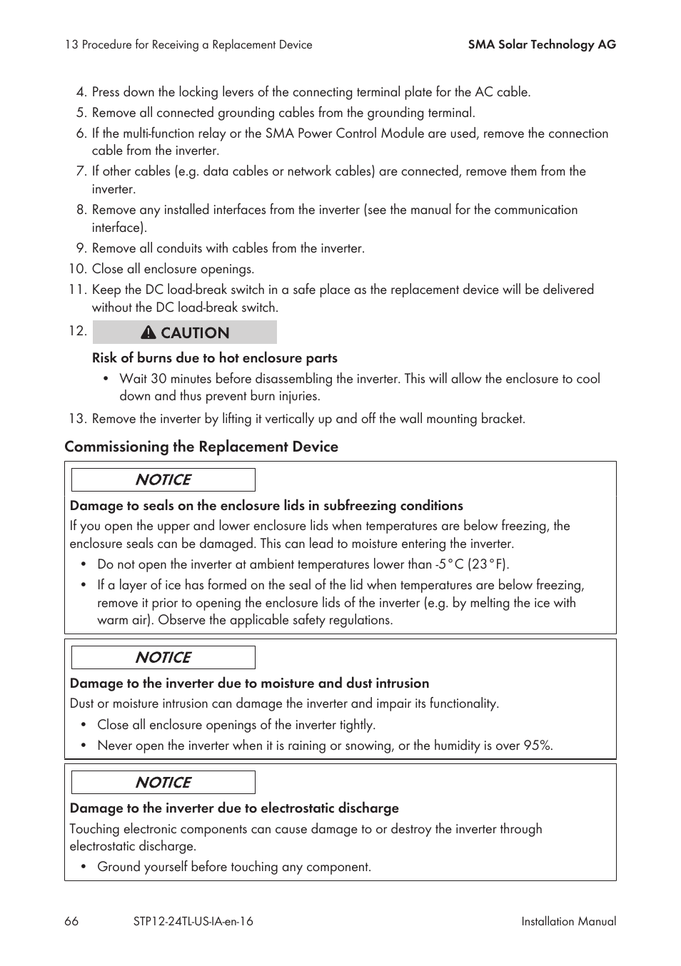 SMA STP 12000TL-US User Manual | Page 66 / 78