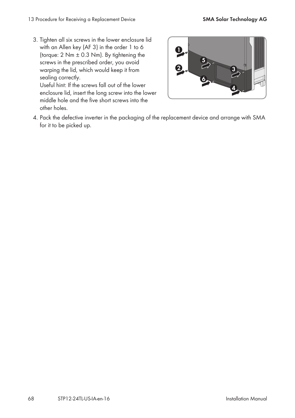 SMA STP 12000TL-US User Manual | Page 68 / 78