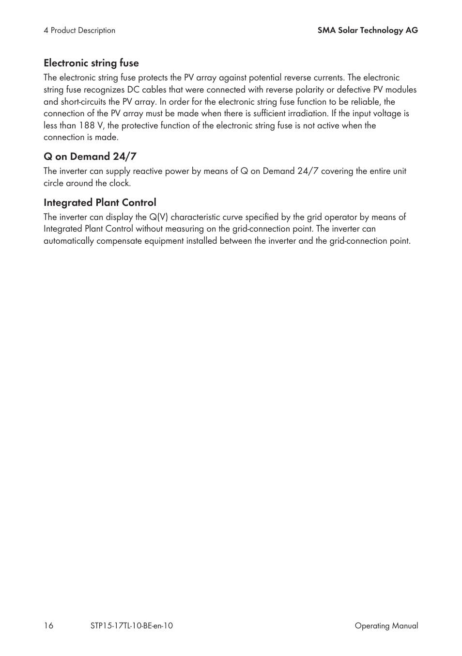 SMA STP 15000TL User Manual | Page 16 / 60
