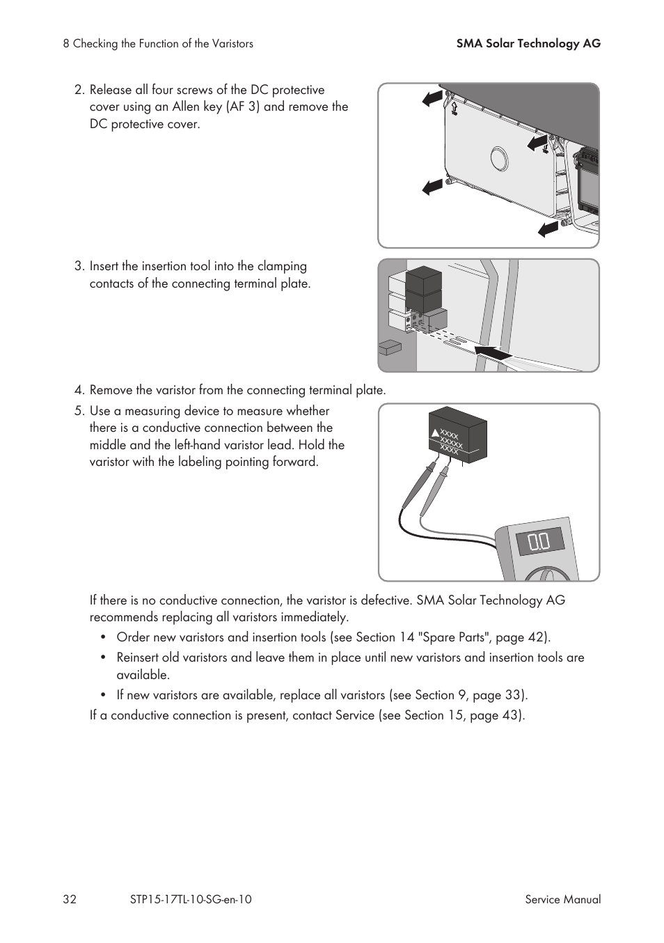 SMA STP 15000TL Service Manual User Manual | Page 32 / 46