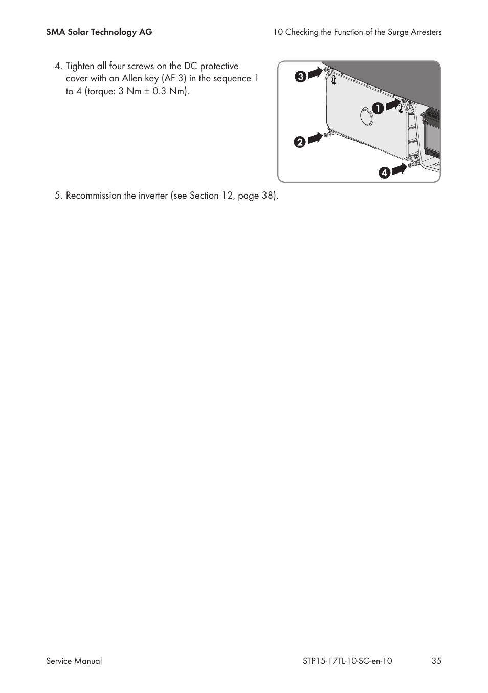 SMA STP 15000TL Service Manual User Manual | Page 35 / 46