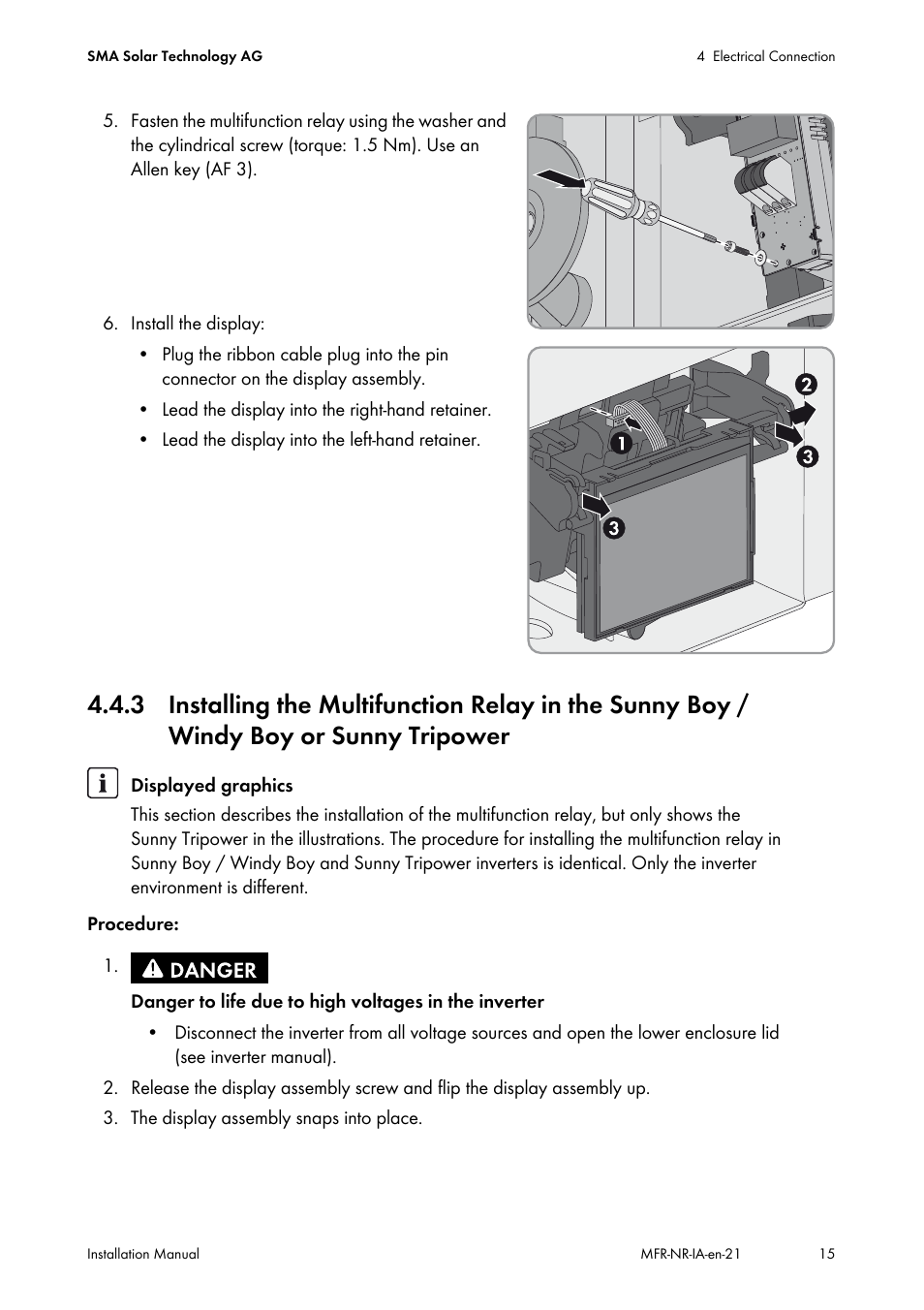 Or sunny tripower | SMA MULTIFUNCTION RELAY User Manual | Page 15 / 32