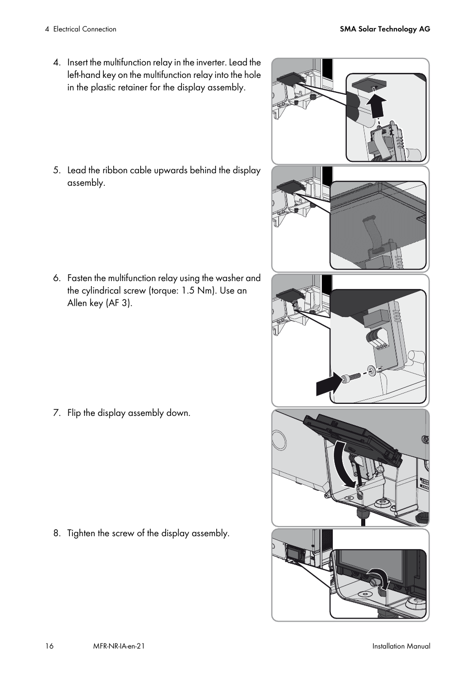 SMA MULTIFUNCTION RELAY User Manual | Page 16 / 32