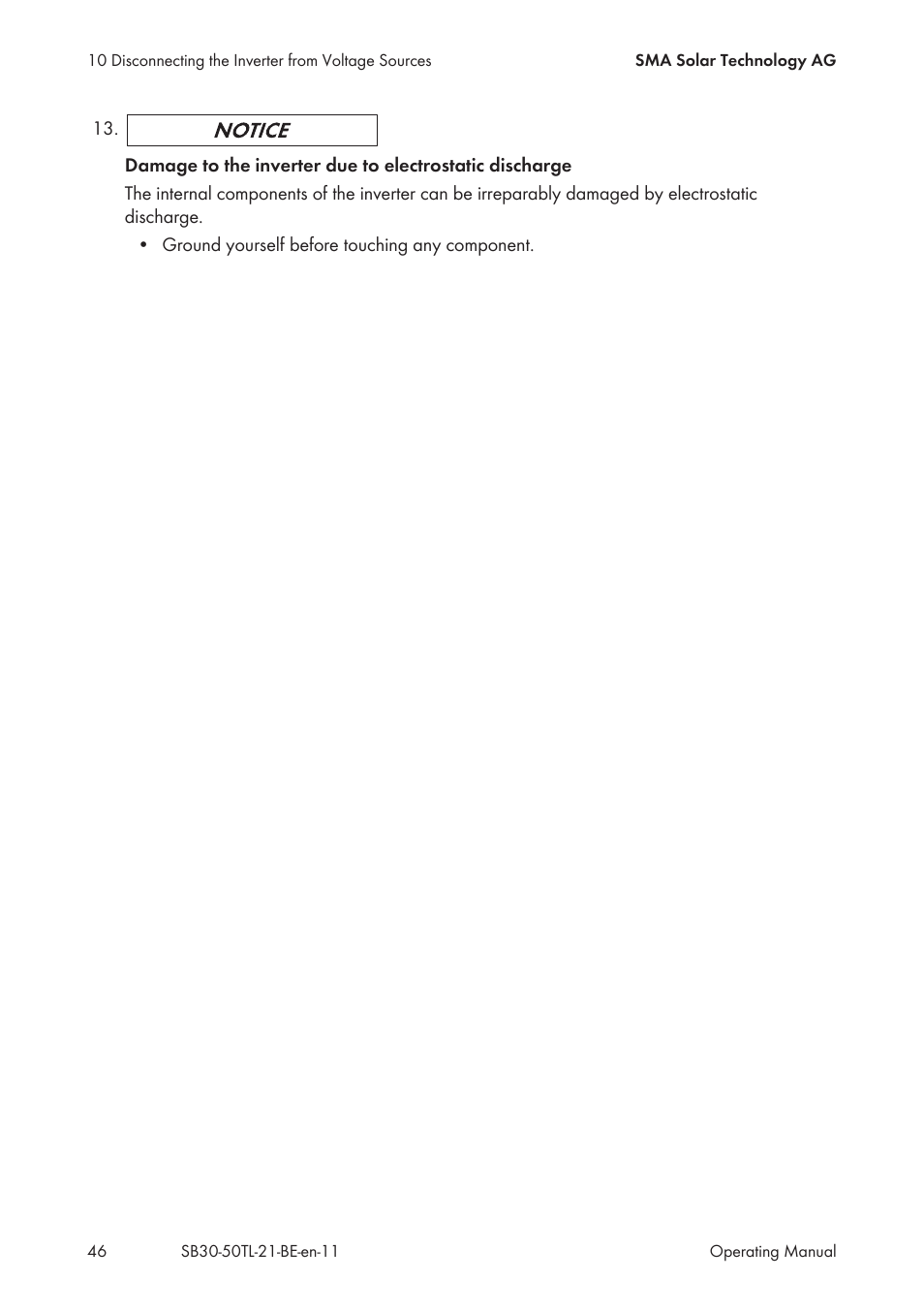 SMA SB 3000TL User Manual | Page 46 / 60