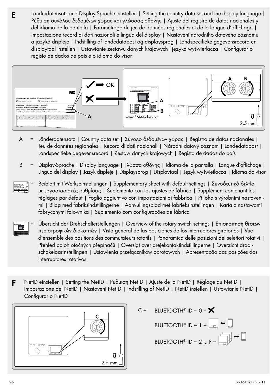 SMA SB 3000TL Quick Installation Guide User Manual | Page 26 / 32