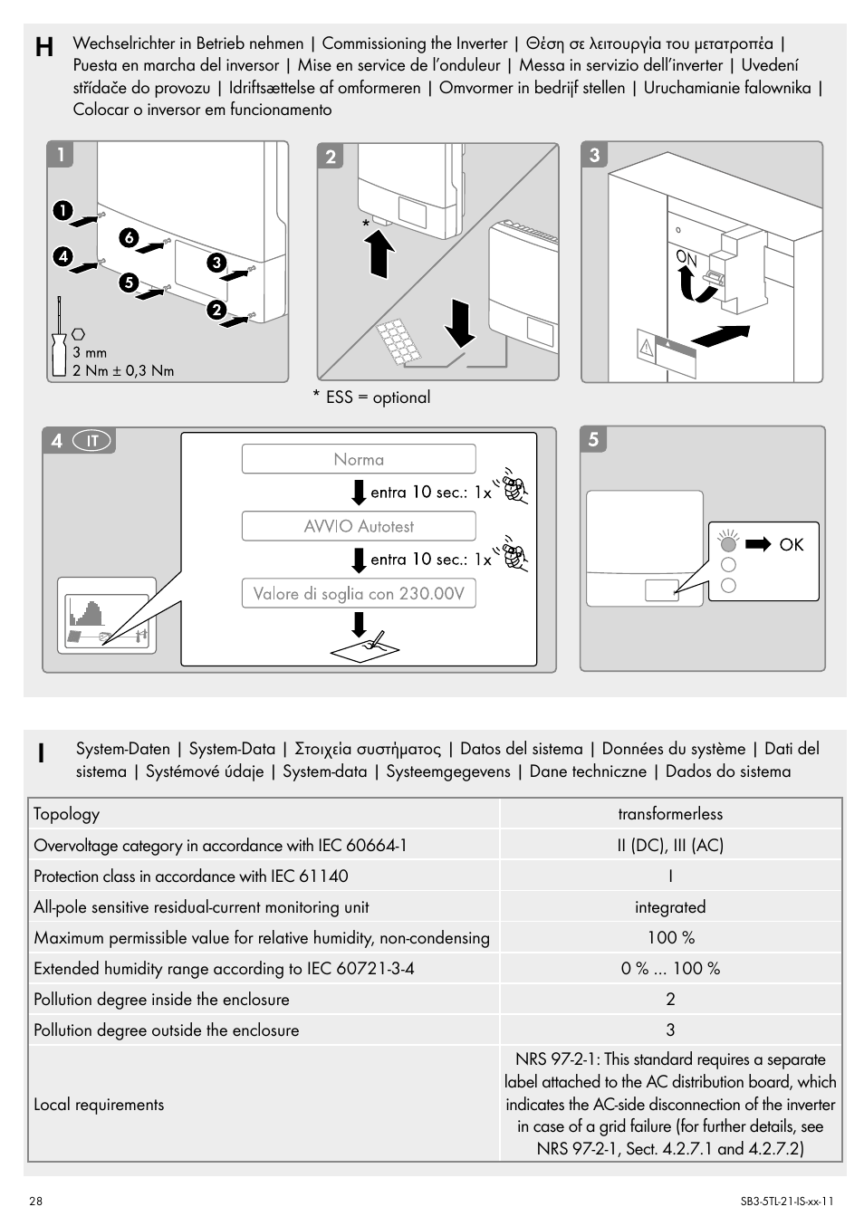 SMA SB 3000TL Quick Installation Guide User Manual | Page 28 / 32