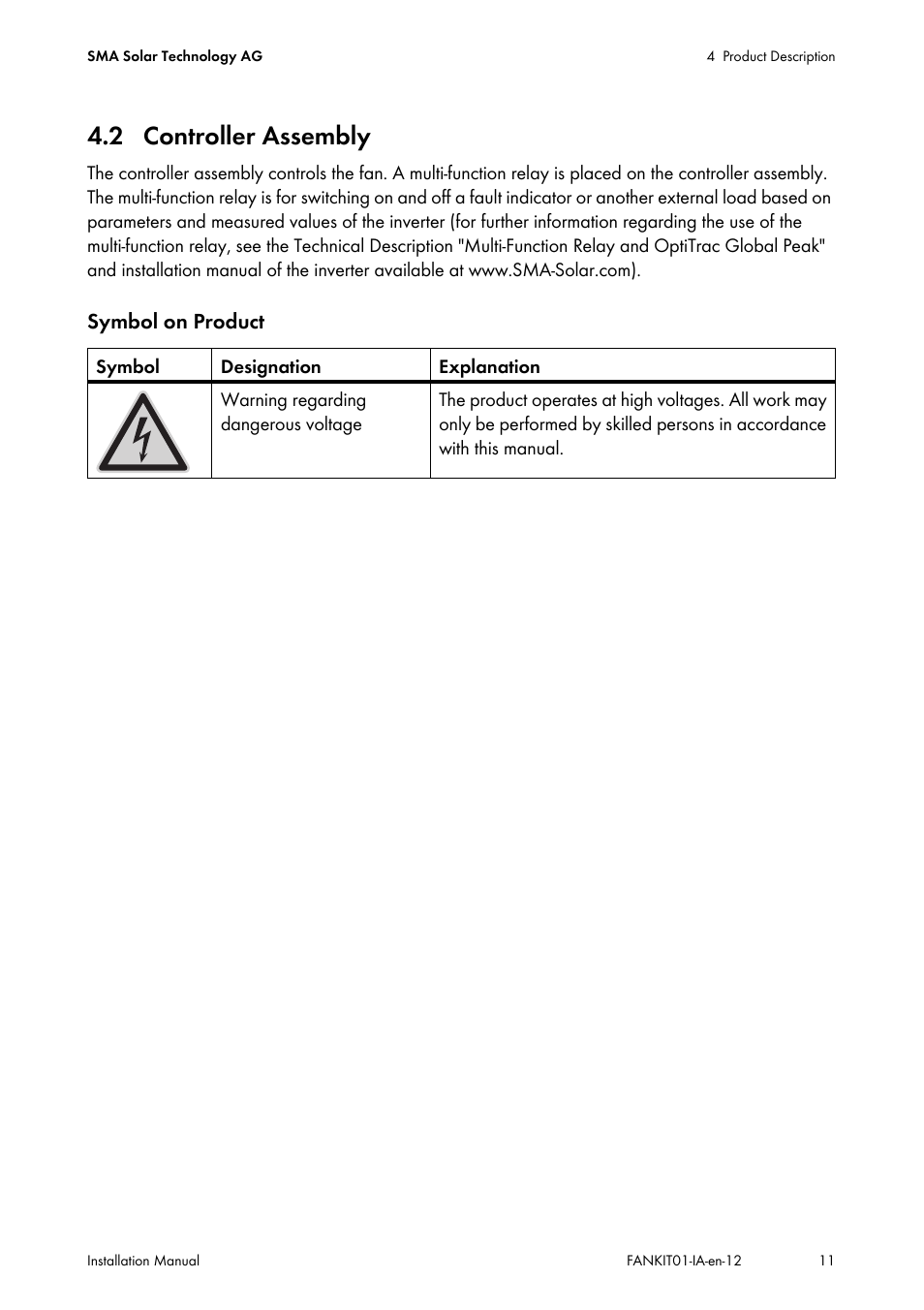 2 controller assembly | SMA FANKIT01-10 User Manual | Page 11 / 24