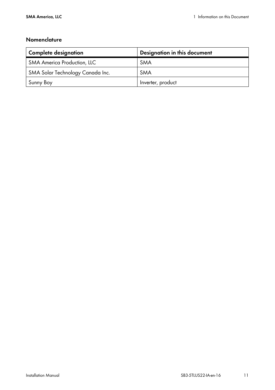 SMA SB 3000TL-US Installation User Manual | Page 11 / 96