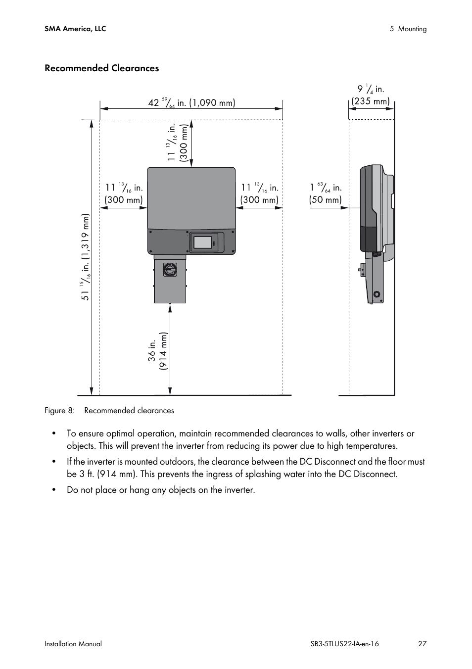 SMA SB 3000TL-US Installation User Manual | Page 27 / 96