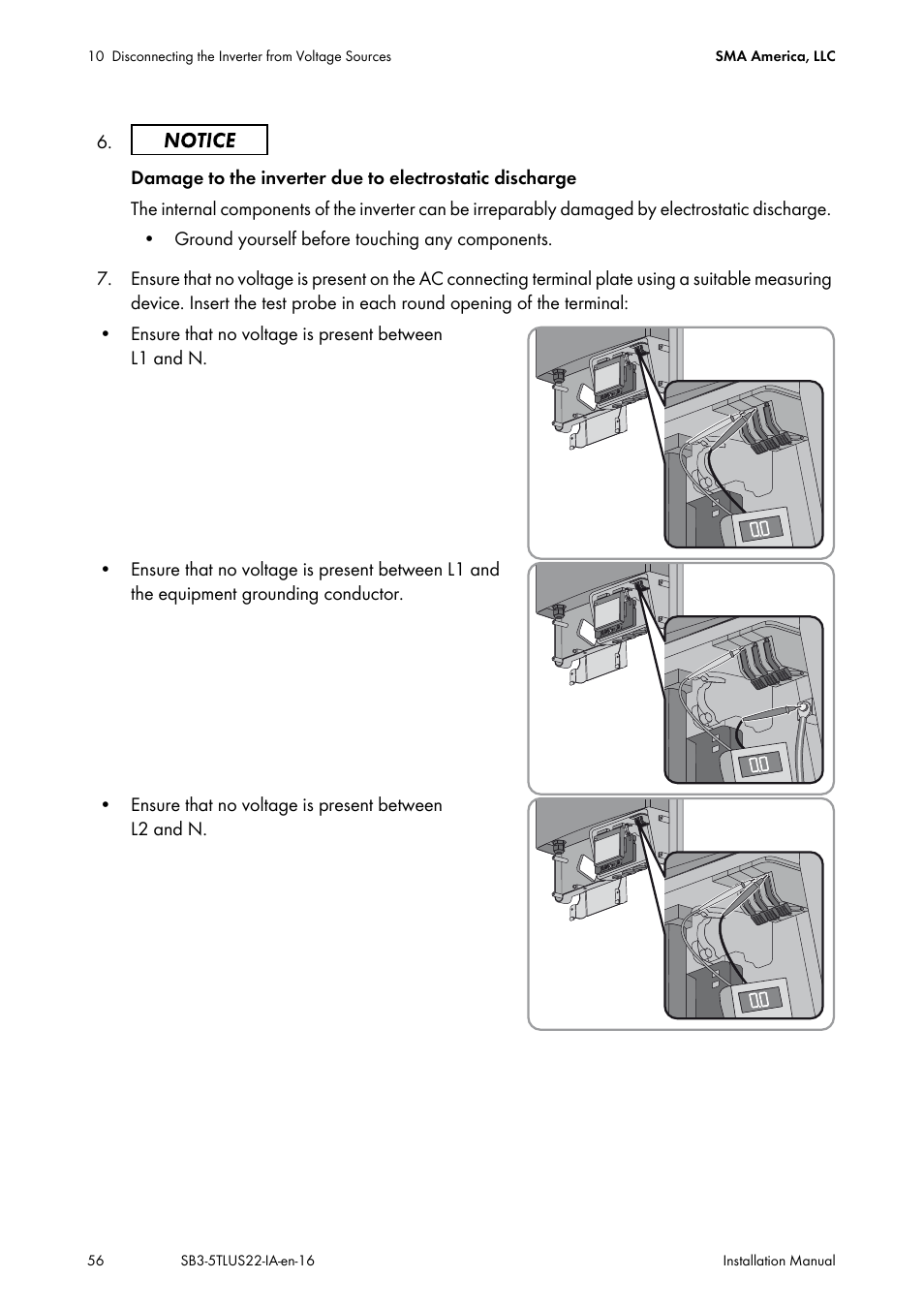 SMA SB 3000TL-US Installation User Manual | Page 56 / 96