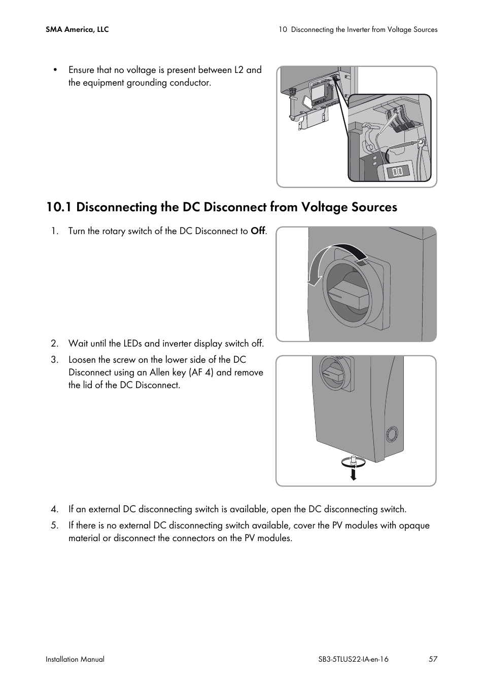 SMA SB 3000TL-US Installation User Manual | Page 57 / 96