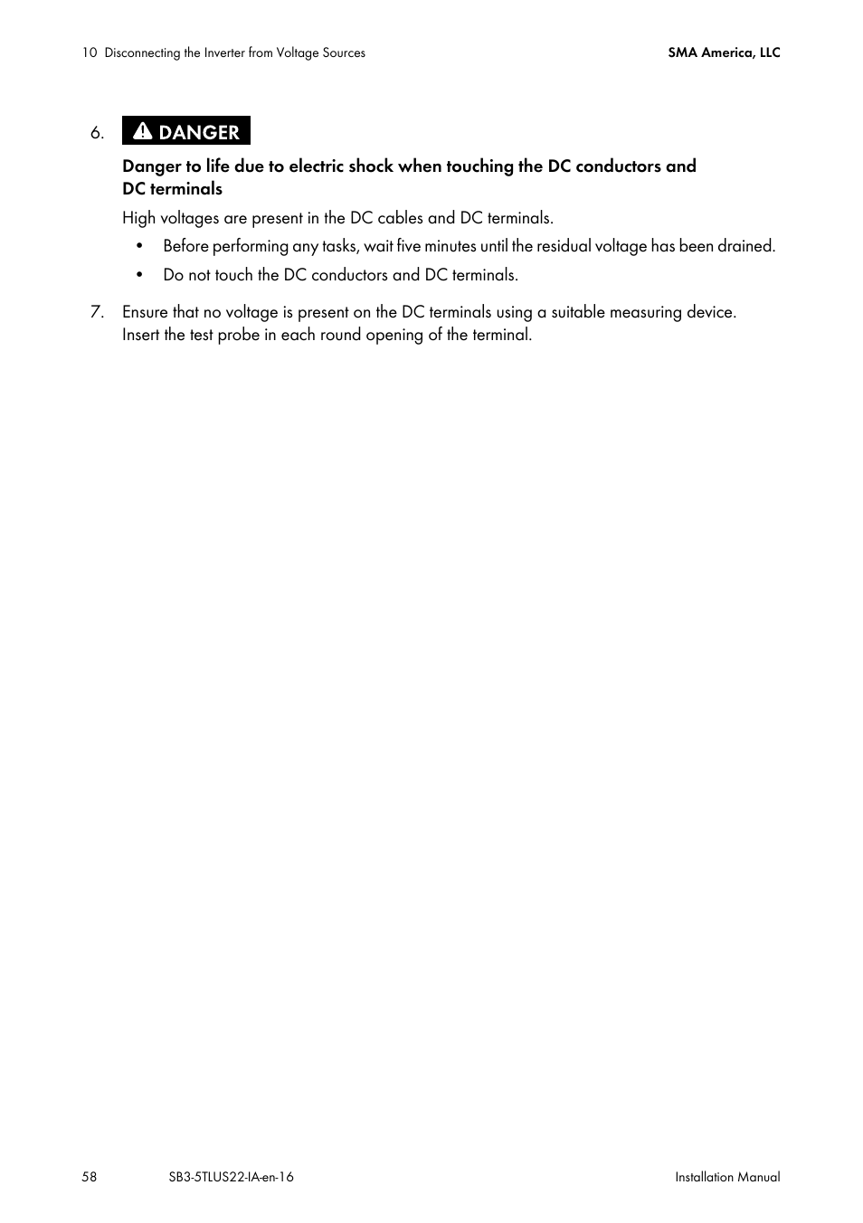 SMA SB 3000TL-US Installation User Manual | Page 58 / 96