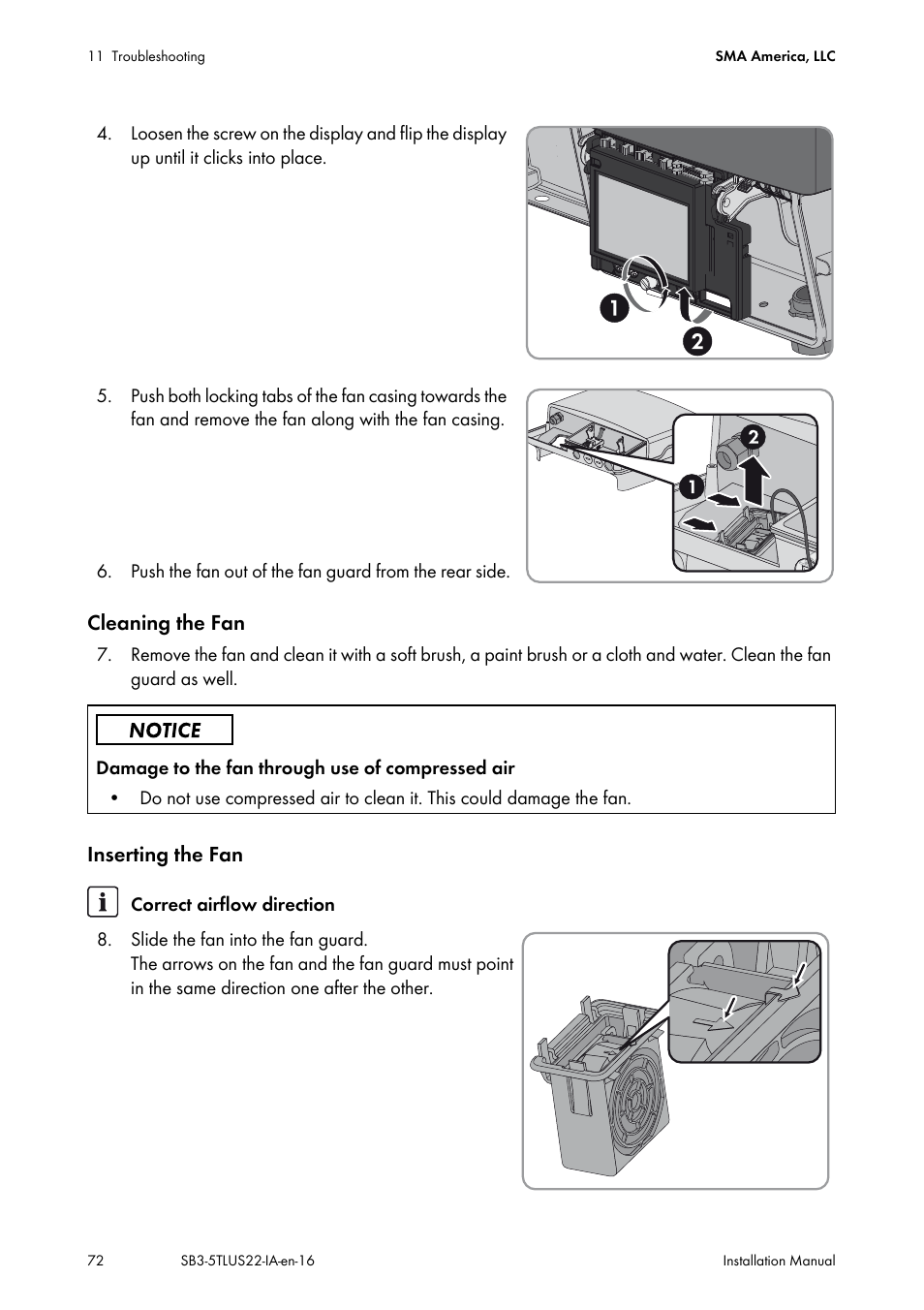 SMA SB 3000TL-US Installation User Manual | Page 72 / 96