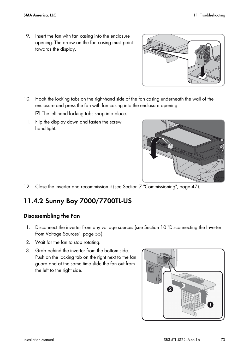 2 sunny boy 7000/7700tl-us | SMA SB 3000TL-US Installation User Manual | Page 73 / 96