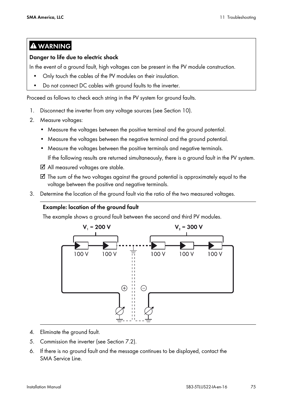 SMA SB 3000TL-US Installation User Manual | Page 75 / 96