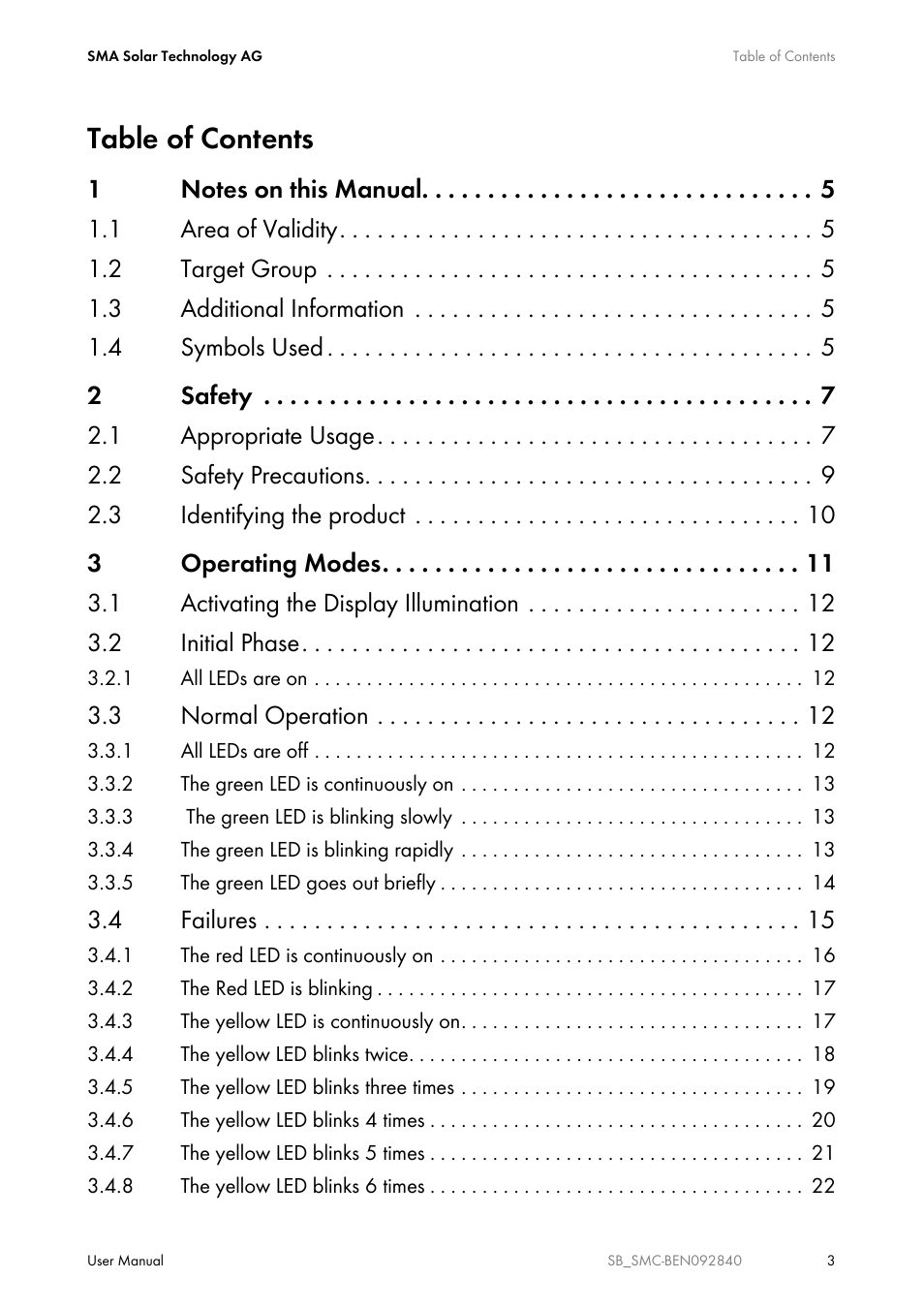 SMA SUNNY BOY User Manual | Page 3 / 48