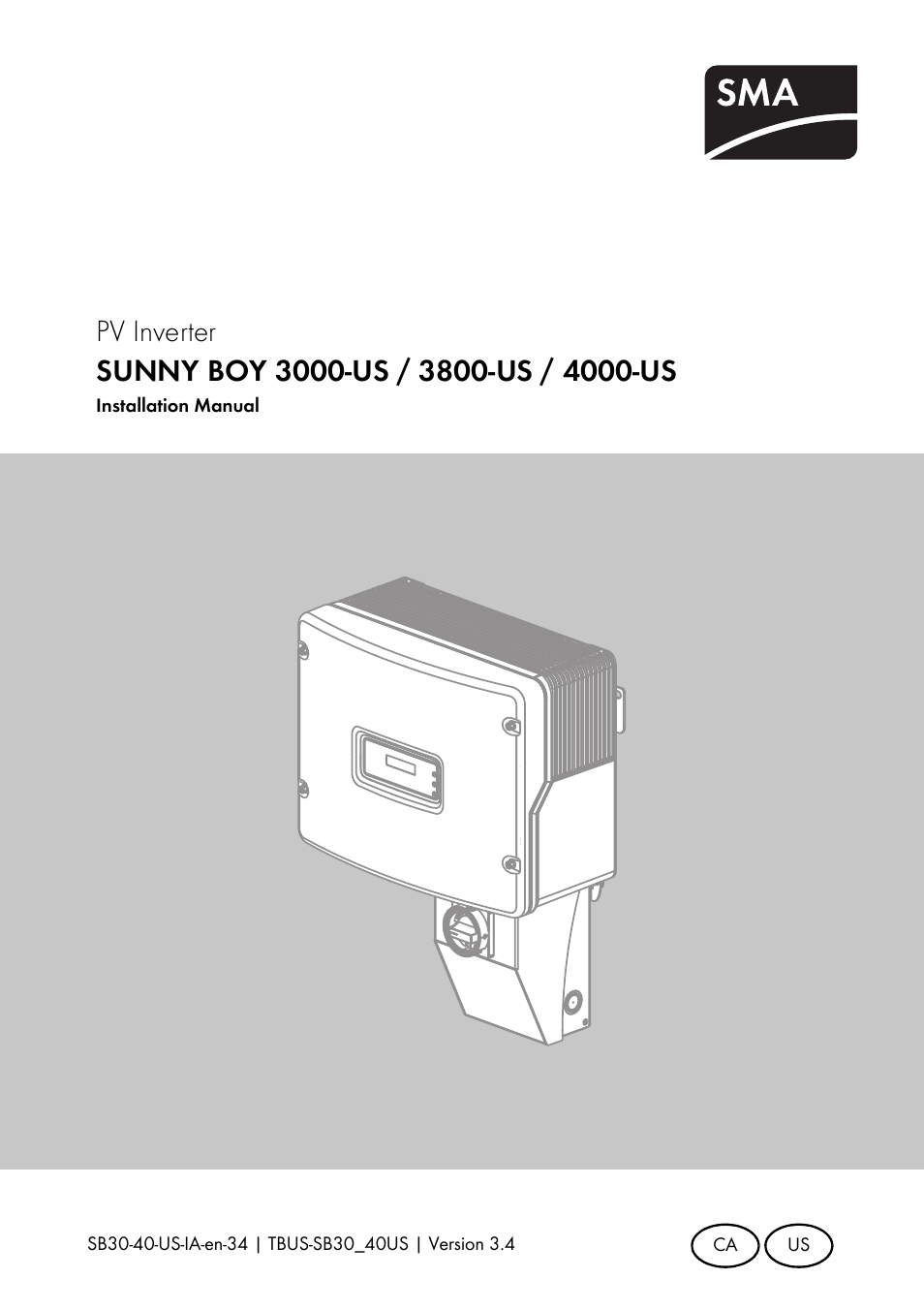 SMA SB 3000-US User Manual | 100 pages