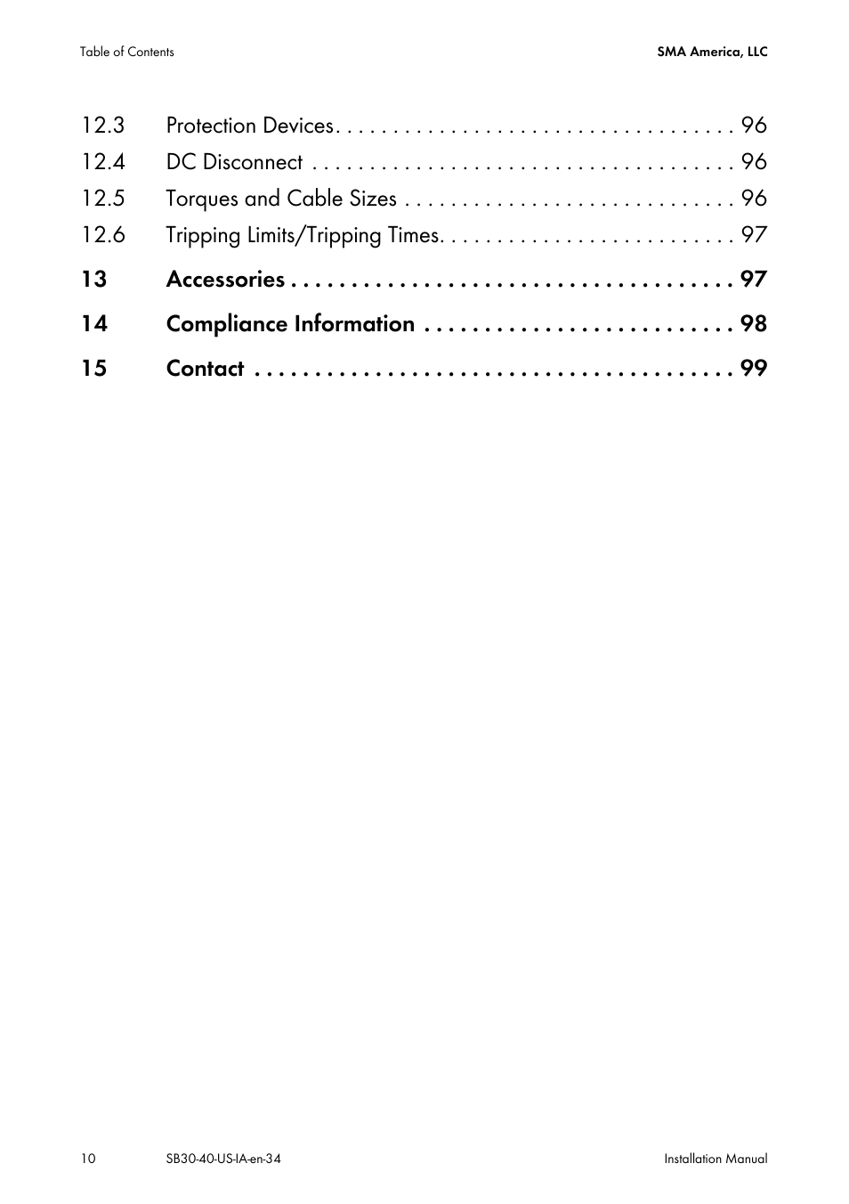 SMA SB 3000-US User Manual | Page 10 / 100