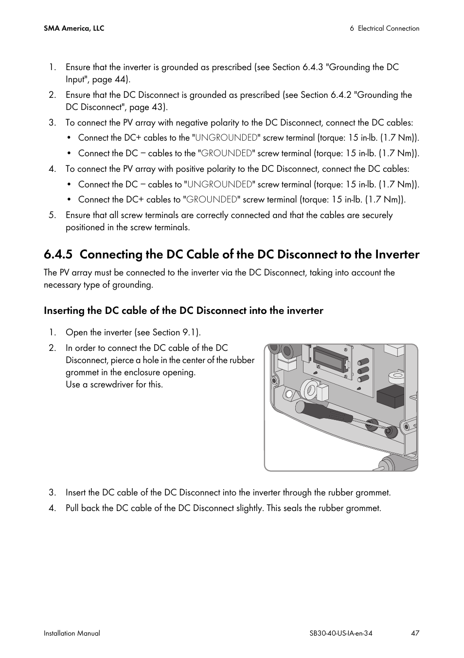 SMA SB 3000-US User Manual | Page 47 / 100