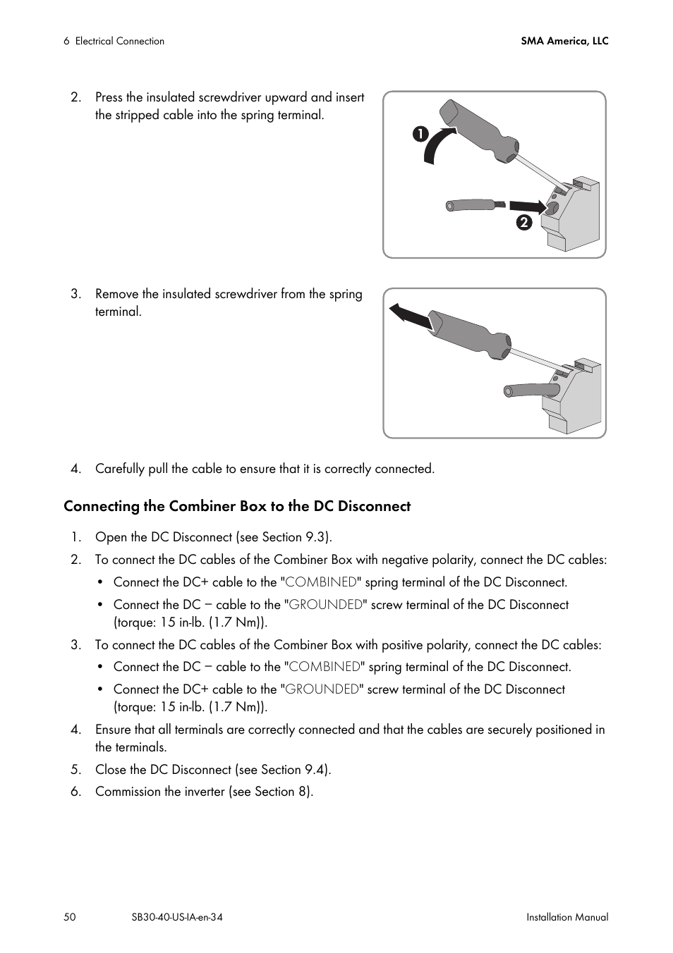 SMA SB 3000-US User Manual | Page 50 / 100