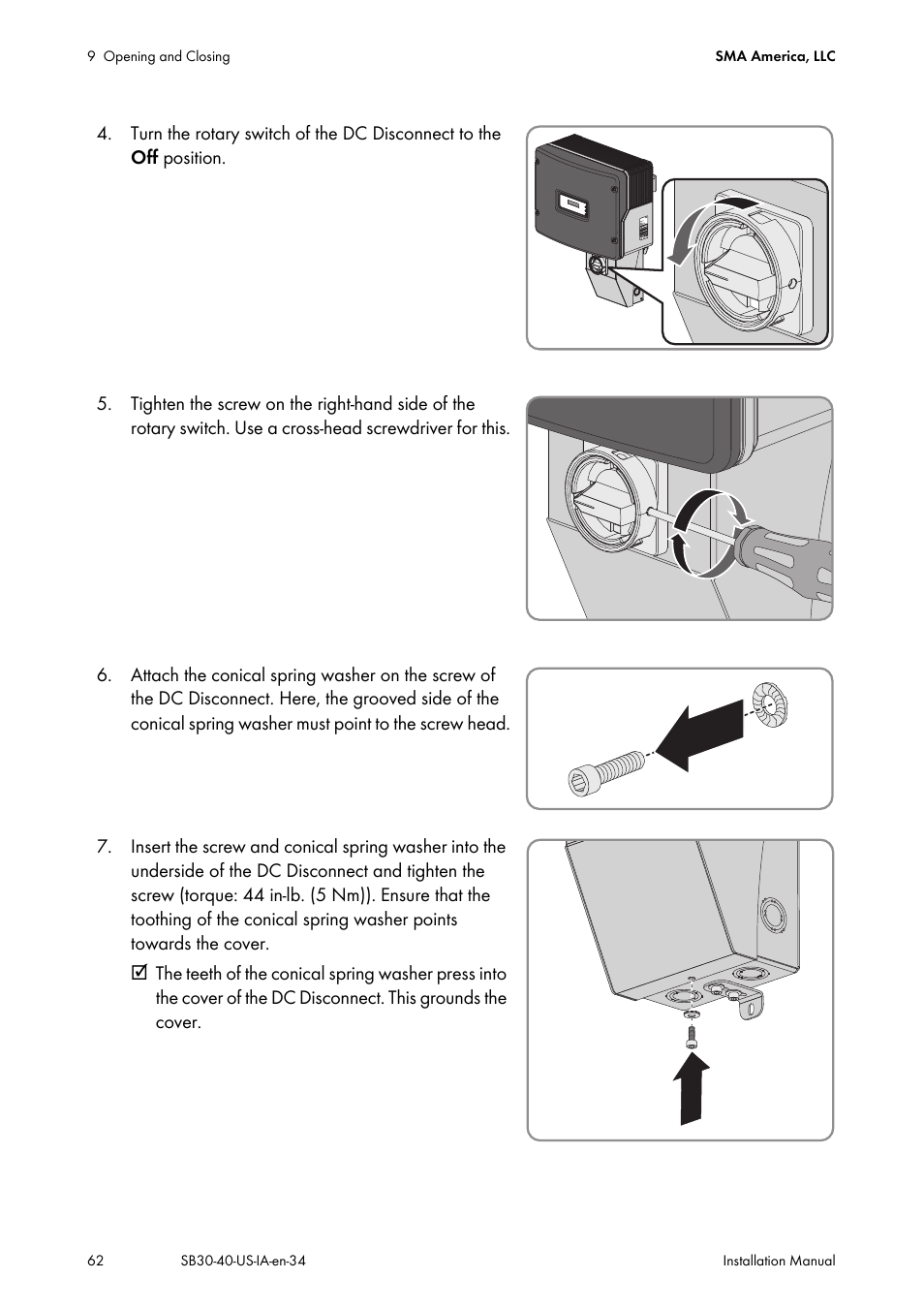 SMA SB 3000-US User Manual | Page 62 / 100