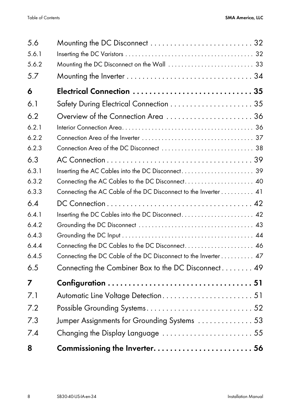 SMA SB 3000-US User Manual | Page 8 / 100