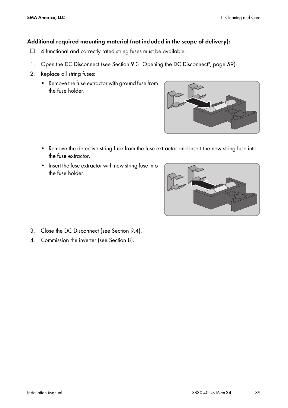 SMA SB 3000-US User Manual | Page 89 / 100