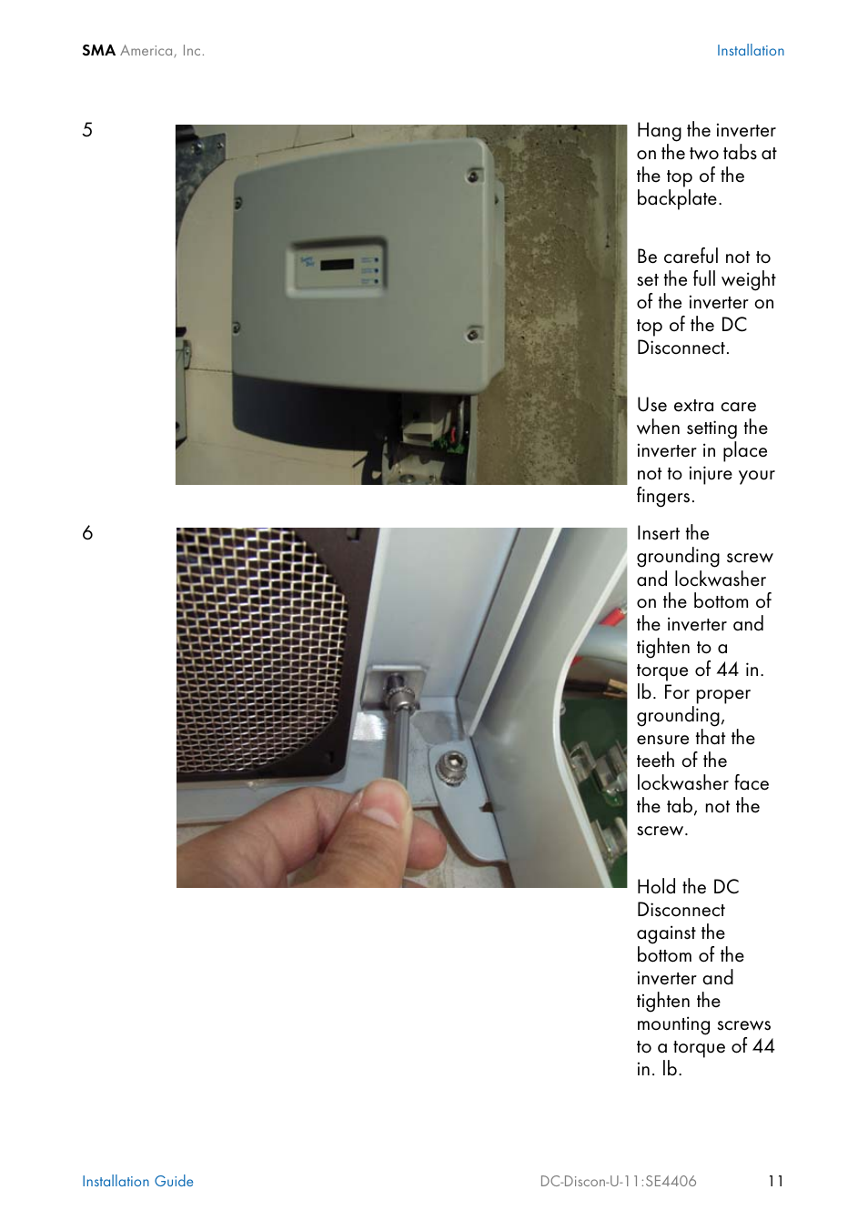 SMA DC Disconnect Switch For SB 3300-U User Manual | Page 17 / 32