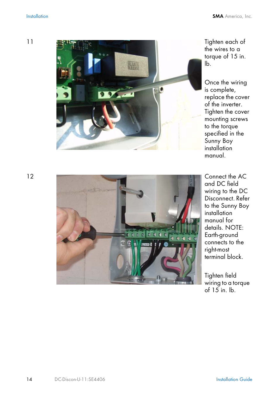 SMA DC Disconnect Switch For SB 3300-U User Manual | Page 20 / 32
