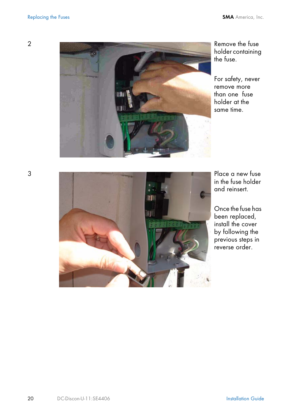 SMA DC Disconnect Switch For SB 3300-U User Manual | Page 26 / 32