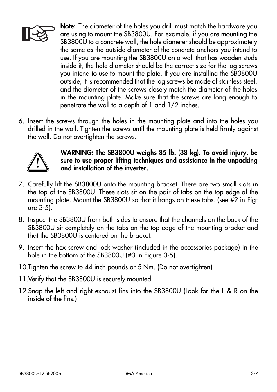 SMA SB 3800-U User Manual | Page 21 / 86