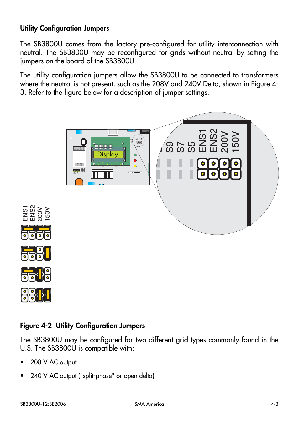 240 / 208 vac (default) (with neutral) | SMA SB 3800-U User Manual | Page 25 / 86