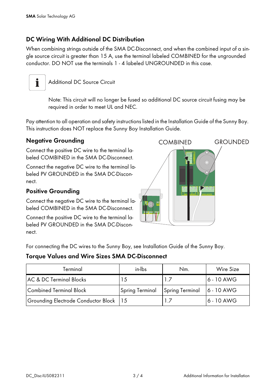 SMA DB-DC-DISCON User Manual | Page 3 / 4