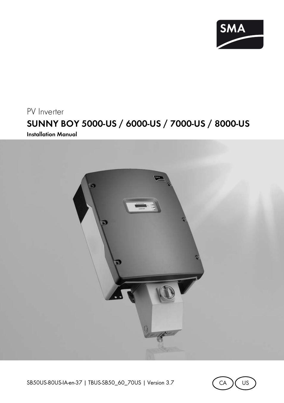 SMA SB 5000-US User Manual | 104 pages