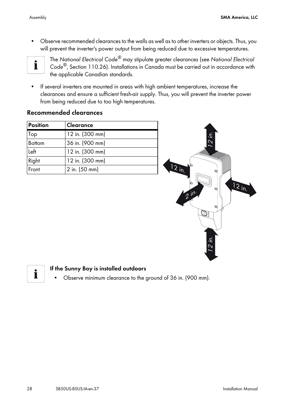 SMA SB 5000-US User Manual | Page 28 / 104