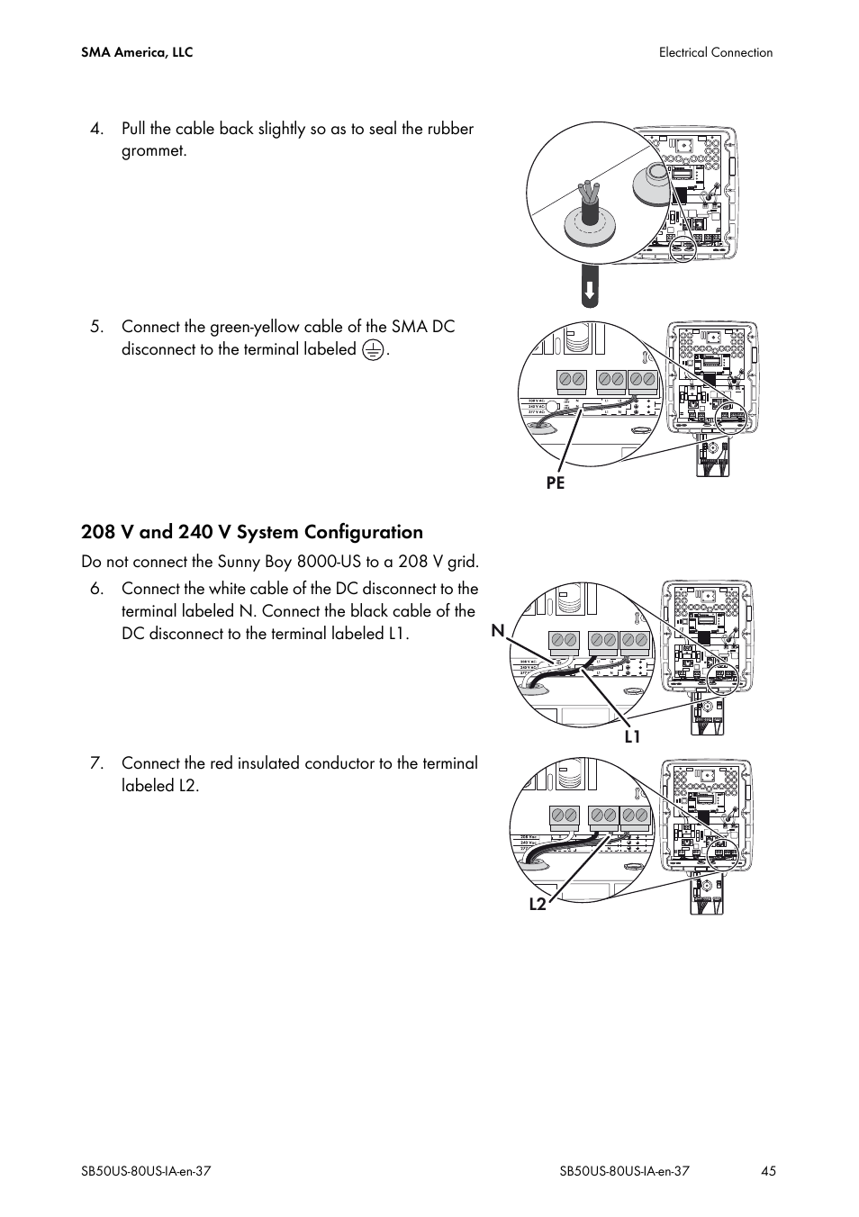 L1 n | SMA SB 5000-US User Manual | Page 45 / 104