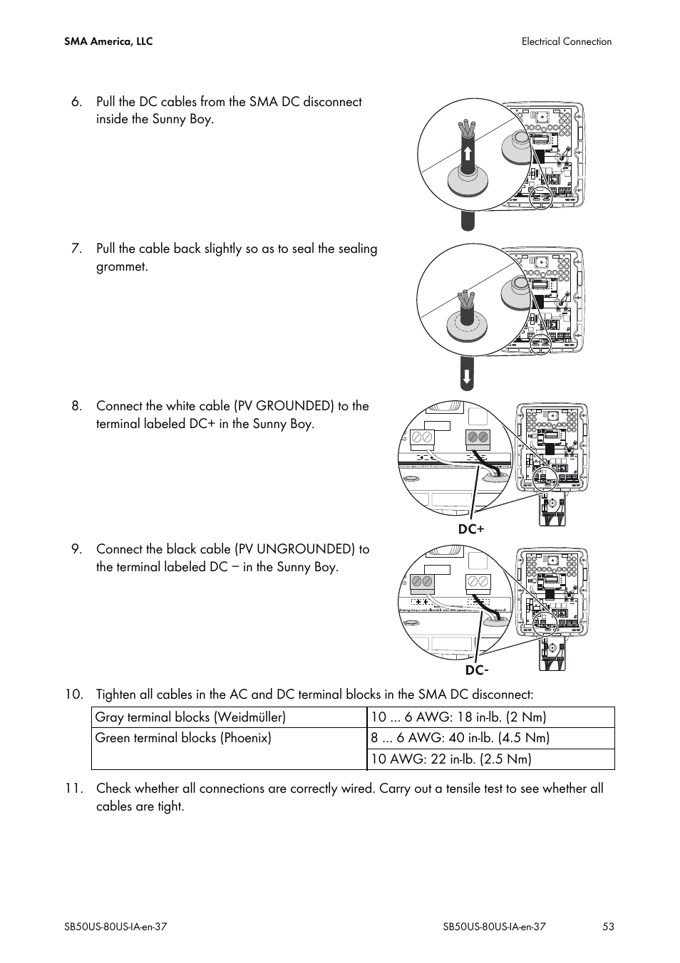 SMA SB 5000-US User Manual | Page 53 / 104