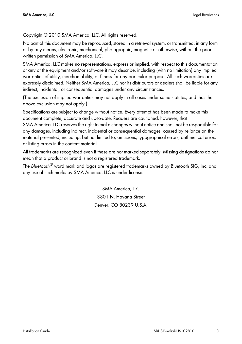 SMA POWER BALANCER User Manual | Page 3 / 28