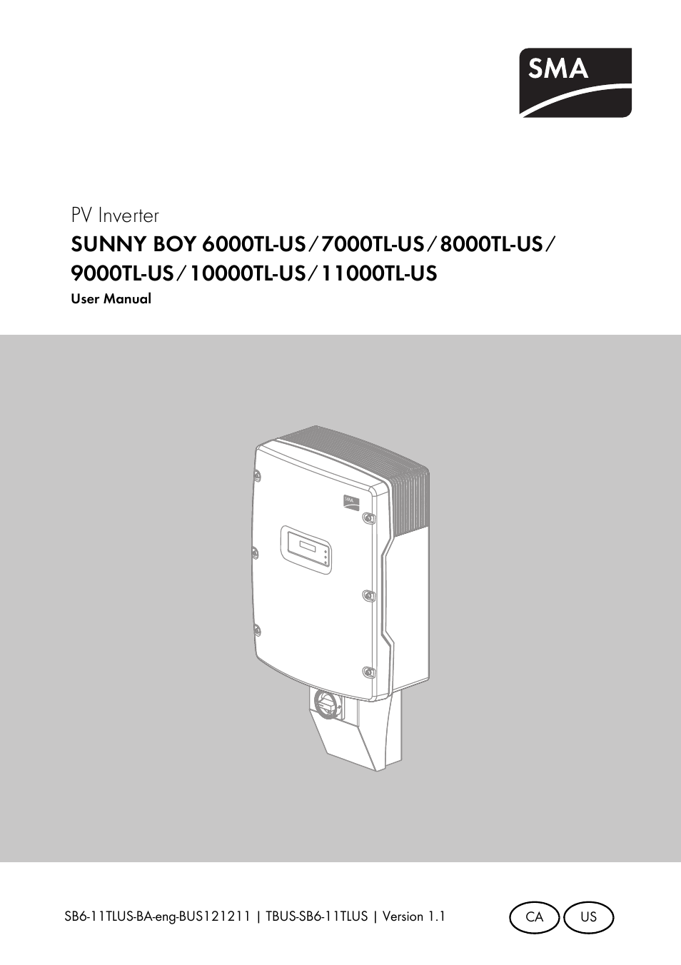 SMA SB 6000TL‑US User Manual | 40 pages