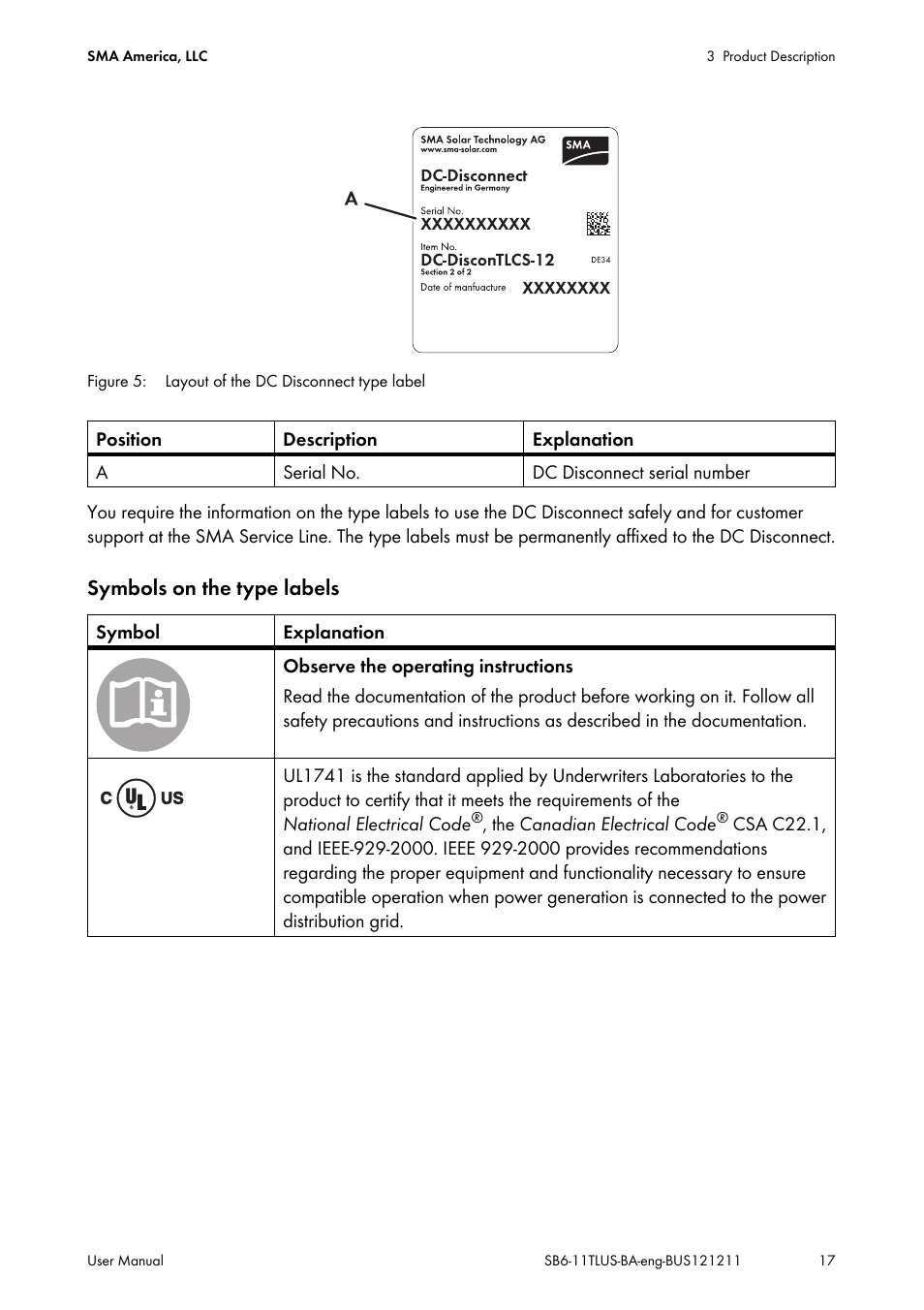 SMA SB 6000TL‑US User Manual | Page 17 / 40