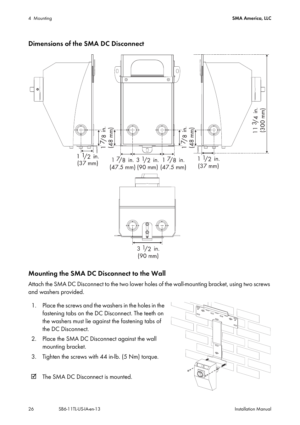 SMA SB 6000TL‑US Installation User Manual | Page 26 / 92