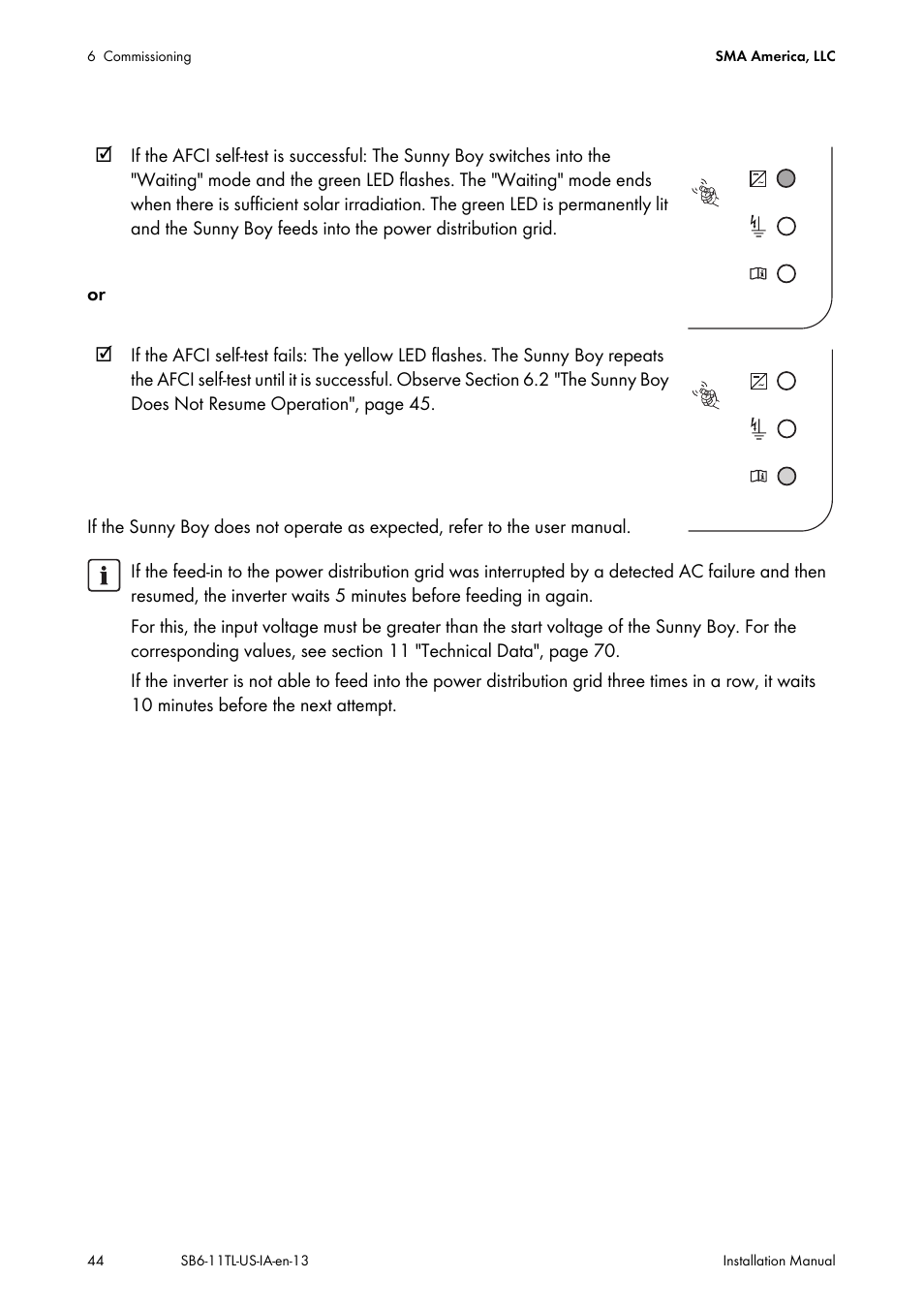 SMA SB 6000TL‑US Installation User Manual | Page 44 / 92