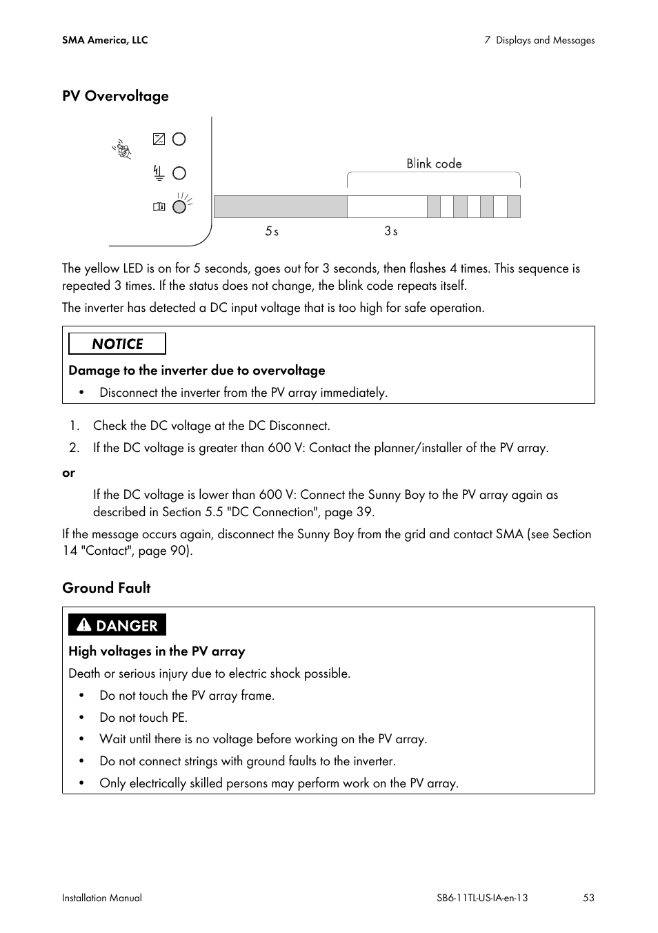 SMA SB 6000TL‑US Installation User Manual | Page 53 / 92