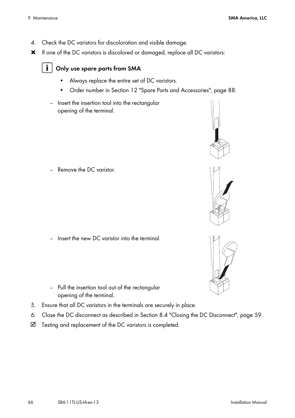 SMA SB 6000TL‑US Installation User Manual | Page 66 / 92