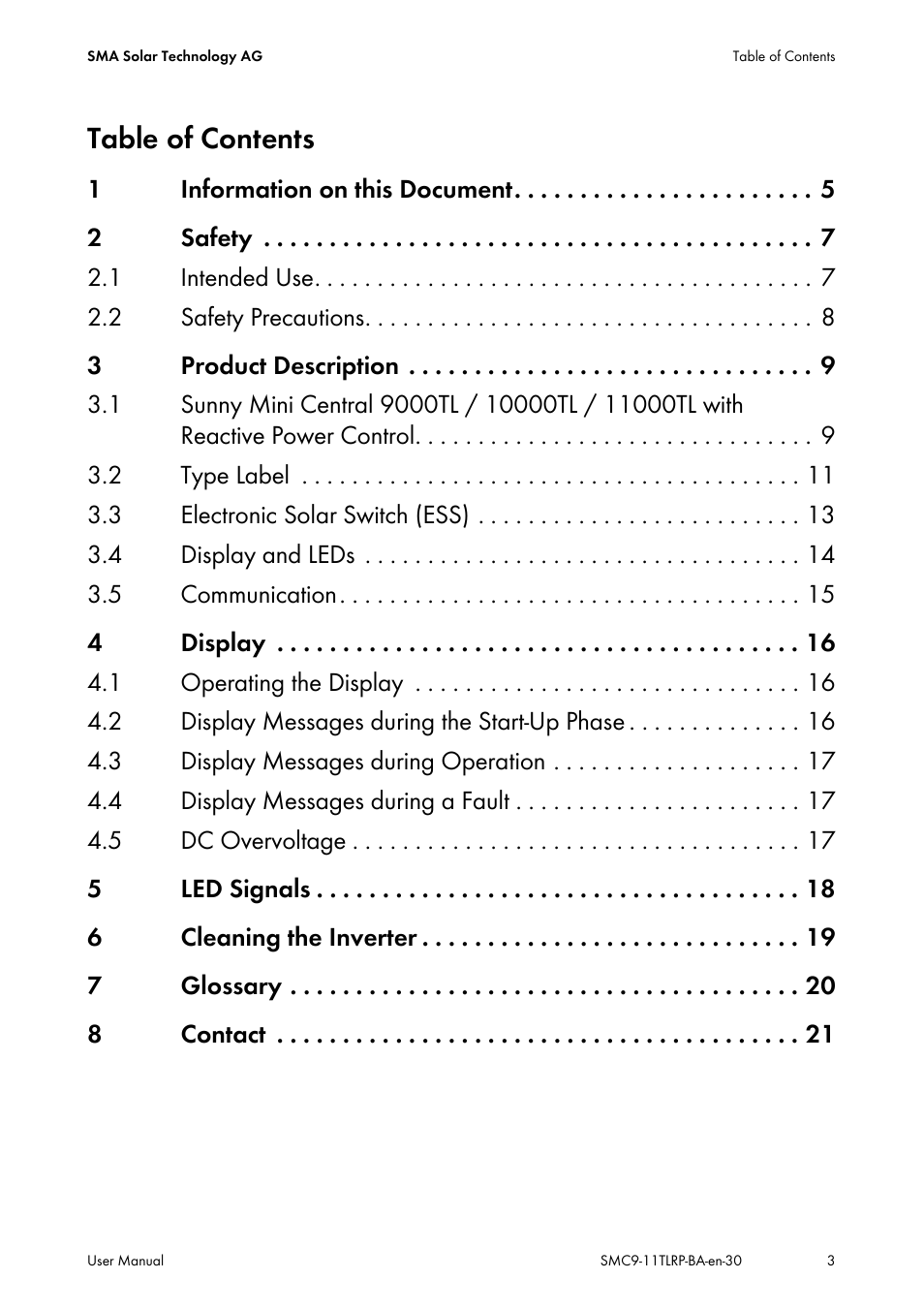 SMA SMC 9000TL User Manual | Page 3 / 24