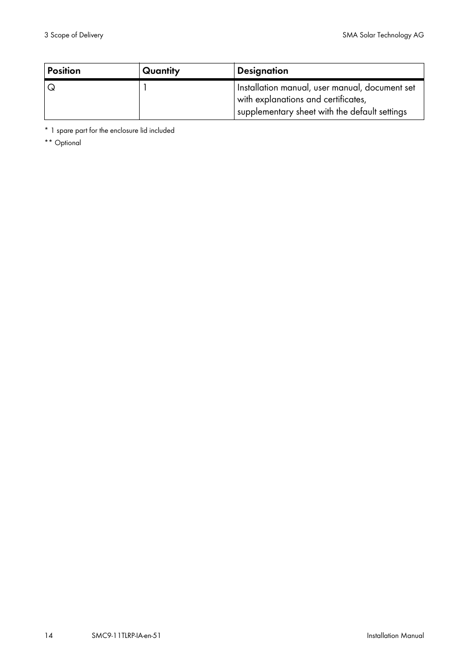 SMA SMC 9000TL Installation User Manual | Page 14 / 96
